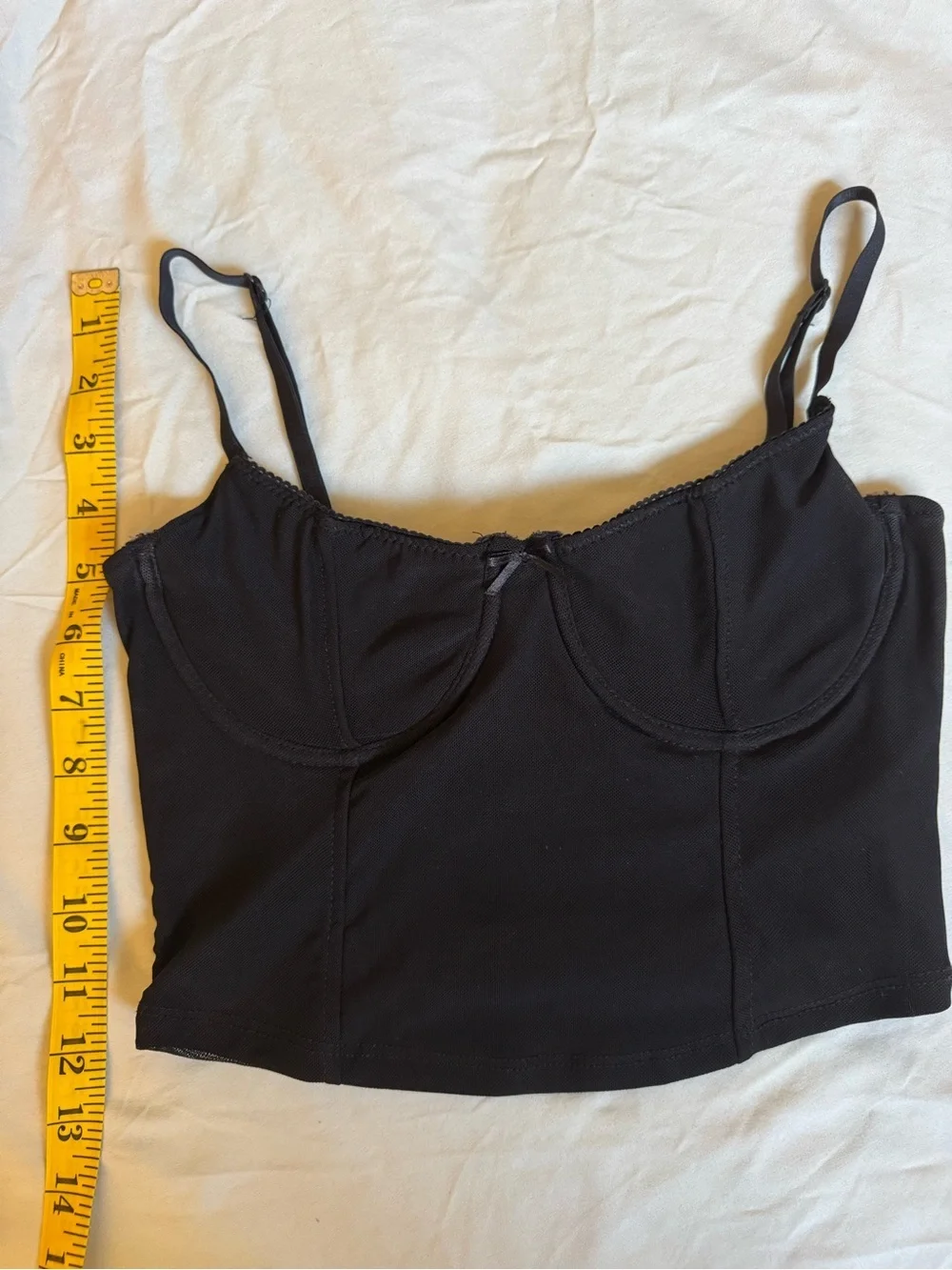 Urban Heritage Black Cropped Bustier Tank Top size: XS - S - Picture 5 of 7